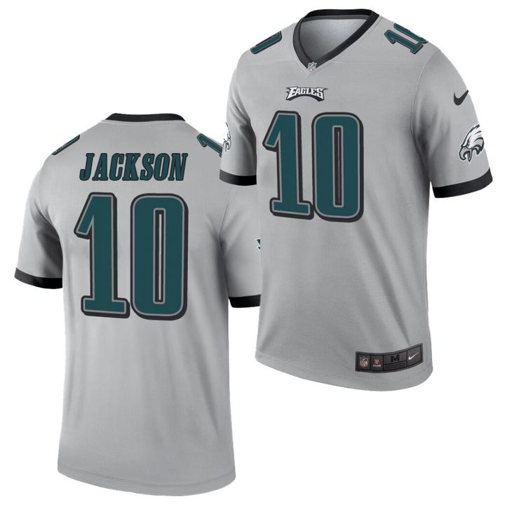 Men Philadelphia Eagles 10 Desean Jackson Nike Grey Inverted Legend NFL Jersey